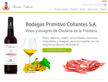 Tablet Screenshot of bodegasprimitivocollantes.com